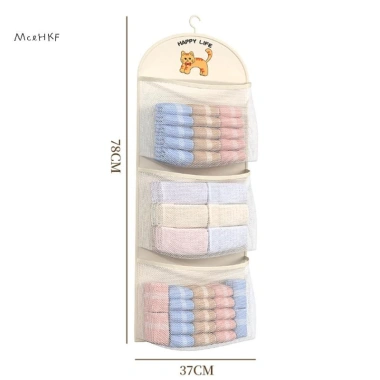 MceHKF Túi Lưới Lưu Trữ 2/3 Lớp - Đồ Lót & Tất, Quần Áo Thoáng Khí Có Móc Treo