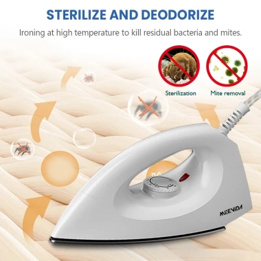 MEEVIDA Bàn ủi khô cầm tay Mini 1.200W – Hơi nước du lịch, chống cháy an toàn, giá chỉ 165k 5