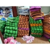 Mền nỉ sọc mỏng nhẹ cho văn phòng, du lịch, xe ô tô – giá rẻ 74.400k kèm túi đựng 6