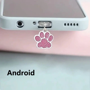Mèo Dễ Thương Cắm Mặt Dây Chuyền Chống Bụi Type-C Android - Phụ kiện Kim Cương