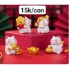 Mèo Thần Tài Mini Trang Trí Tiểu Cảnh, Chậu Cây, Đặt Bàn Làm Việc, Xe Ô Tô – Giá Chỉ 9.000₫ 2