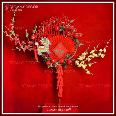 Mẹt Hoa Trang Trí Tết 2.026 - Vòng Treo Phong Thủy Tài Lộc Ngôi Sao, Giảm Giá Đến 272k