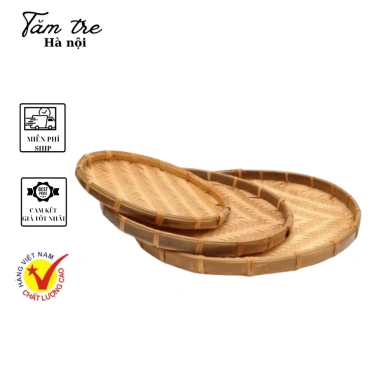 Mẹt tre đan thủ công loại 1 - Trang trí nhà hàng, decor, đựng đồ ăn đa size, giá ưu đãi 13.900₫