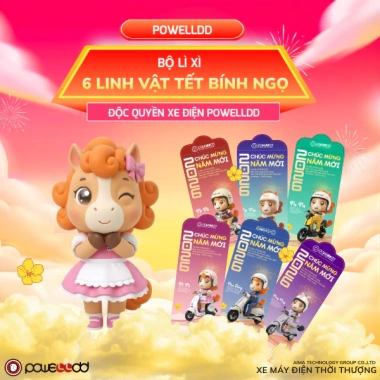 Miễn phí ship - Bộ 6 Lì Xì Linh Vật Tết Bính Ngọ Độc Quyền POWELLDD - Quà Tặng Khách Hàng - Chỉ 60.000đ