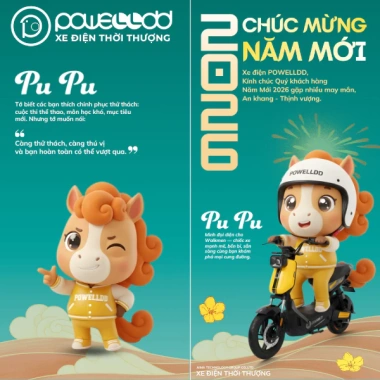Miễn phí ship - Bộ 6 Lì Xì Linh Vật Tết Bính Ngọ Độc Quyền POWELLDD - Quà Tặng Khách Hàng - Chỉ 60.000đ