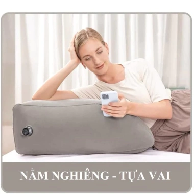 Miễn phí ship gối kê chân bơm hơi Chống giãn tĩnh mạch, giảm đau vai gáy, tuần hoàn tốt 5