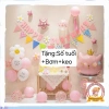 (MIỄN SHIP) Sét bóng trang trí sinh nhật bé trai bé gái – tặng số tuổi, kèm bơm & keo – Happy Birthday 5