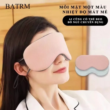 Miếng Che Mắt Ngủ BATRM Lụa Băng Thoáng Khí 2 Mặt Ấm và Mát - Giá 30.000