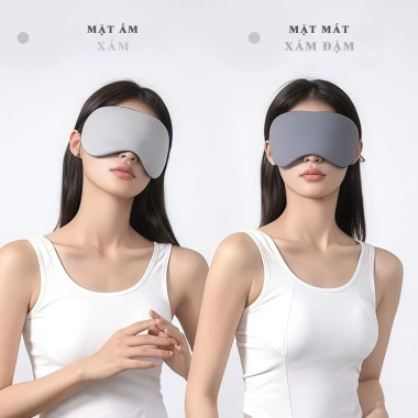 Miếng Che Mắt Ngủ BATRM Lụa Băng Thoáng Khí 2 Mặt Ấm và Mát - Giá 30.000