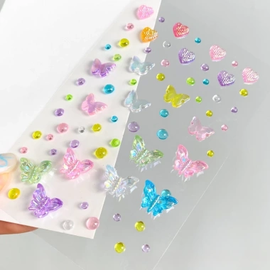 Miếng Dán 3D Lấp Lánh Tiên Cá Trái Tim Trang Trí Mặt Tóc Tay Chân cho Bé chỉ 22.000đ