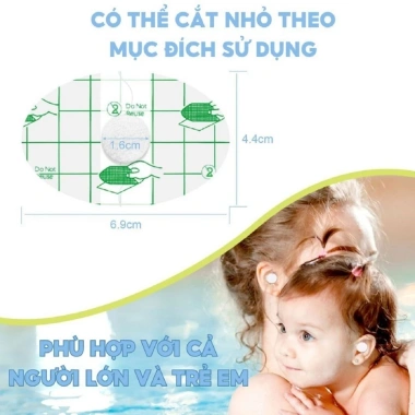Miếng dán bịt tai bé chống nước siêu mỏng PU, dùng 1 lần, hộp 60c - 69.000đ 5