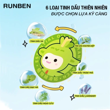 Miếng Dán Chống Muỗi RUNBEN 60 miếng cho bé bảo vệ an toàn, hiệu quả 8h, giá ưu đãi 60.000₫ 2