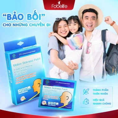 Miếng Dán Chống Say Tàu Xe Motion Sickness Patch Fobe Giảm nôn, chóng mặt, xôn sóng, hộp 10 miếng 77.000 VND 4 Miếng Dán Chống Say Tàu Xe Motion Sickness Patch Fobe Giảm nôn, chóng mặt, xôn sóng, hộp 10 miếng 77.000 VND 4