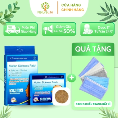 Miếng Dán Chống Say Tàu Xe NTFL - Motion Sickness Patch Giảm Buồn Nôn, Chóng Mặt, Giá Sốc 72.200₫