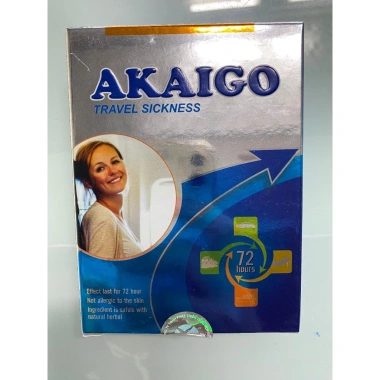 Miếng Dán Chống Say Tàu Xe Thảo Dược AKAIGO Hd 2.027 - Hiệu Quả 72h, Hộp 10 miếng 105.000đ 3 Miếng Dán Chống Say Tàu Xe Thảo Dược AKAIGO Hd 2.027 - Hiệu Quả 72h, Hộp 10 miếng 105.000đ 3