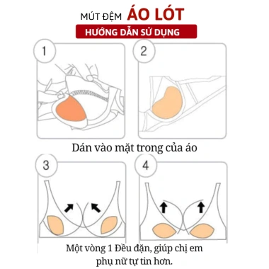 Miếng Dán Đệm Áo Lót 2cm Nâng Gom V1 - Phù hợp Bikini, Đồ bơi, Áo bra