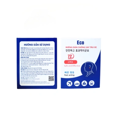Miếng dán Eco 72h chống say tàu xe - Giảm đau đầu, chóng mặt, buồn nôn - 2 miếng 21k