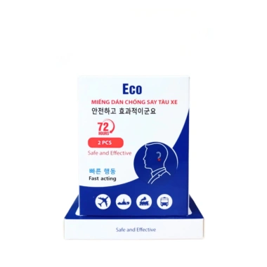 Miếng dán Eco 72h chống say tàu xe - Giảm đau đầu, chóng mặt, buồn nôn - 2 miếng 21k