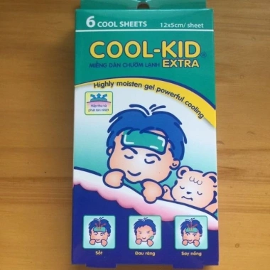 Miếng dán hạ sốt Cool‑Kid Extra – Chườm mát, giảm sốt, say nắng, đau răng, cơ – 18.000₫ Miếng dán hạ sốt Cool‑Kid Extra – Chườm mát, giảm sốt, say nắng, đau răng, cơ – 18.000₫