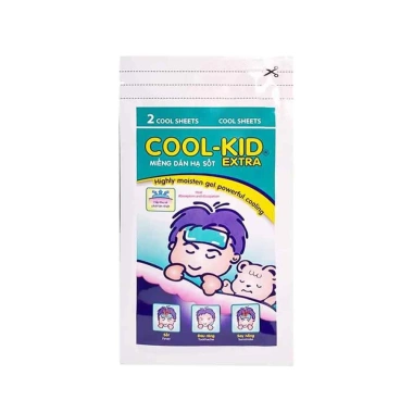 Miếng dán hạ sốt Cool‑Kid Extra – Chườm mát, giảm sốt, say nắng, đau răng, cơ – 18.000₫