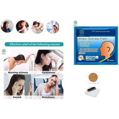 Miếng Dán Hỗ Trợ Say Tàu Xe, Máy Bay - 5 Gói 10 Miếng, Giá Ưu Đãi 49.500₫