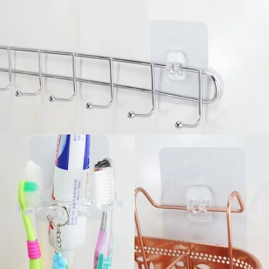 Miếng dán kệ nhà tắm chữ U – Kệ treo tường, góc tường, khay giá dự phòng, chỉ 5.000đ