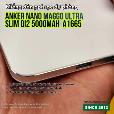 Miếng Dán PPF Anker MagGo Qi2 A1.665 5.000mAh Chống Xước Dăm, Sạc Không Dây Không Gián Đoạn, Giá 47.700₫