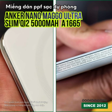 Miếng Dán PPF Anker MagGo Qi2 A1.665 5.000mAh Chống Xước Dăm, Sạc Không Dây Không Gián Đoạn, Giá 47.700₫