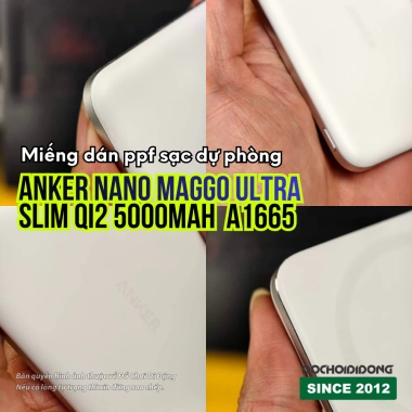 Miếng Dán PPF Anker MagGo Qi2 A1.665 5.000mAh Chống Xước Dăm, Sạc Không Dây Không Gián Đoạn, Giá 47.700₫