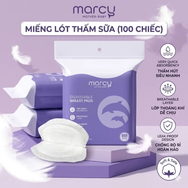 Miếng Lót Thấm Sữa MARCY 100 miếng - Bảo vệ mẹ bầu & sau sinh, thấm nhanh, chỉ 86.500đ Miếng Lót Thấm Sữa MARCY 100 miếng - Bảo vệ mẹ bầu & sau sinh, thấm nhanh, chỉ 86.500đ