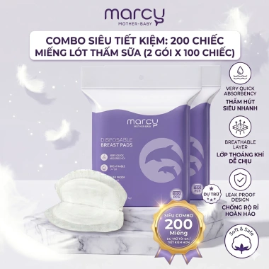 Miếng Lót Thấm Sữa MARCY 100 miếng - Bảo vệ mẹ bầu & sau sinh, thấm nhanh, chỉ 86.500đ 7 Miếng Lót Thấm Sữa MARCY 100 miếng - Bảo vệ mẹ bầu & sau sinh, thấm nhanh, chỉ 86.500đ 7