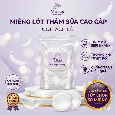 Miếng Lót Thấm Sữa MARCY 100 miếng - Bảo vệ mẹ bầu & sau sinh, thấm nhanh, chỉ 86.500đ