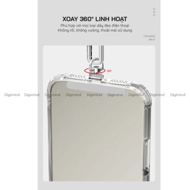Miếng Tag Kẹp Dây Đeo Điện Thoại 360° Kim Loại Siêu Mỏng 0.2mm Gắn Sau Ôp Lưng, Phù Hợp Mọi Loại 4