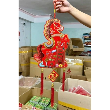 Miếng Treo Hình Ngựa Trang Trí Tết Bính Ngọ Độc Đáo Giá Ưu Đãi 58.500đ