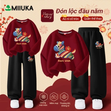 MIIUKA set đồ Tết cho bé - Trang phục năm mới chụp ảnh đẹp, chỉ 169.000đ