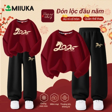 MIIUKA set đồ Tết cho bé - Trang phục năm mới chụp ảnh đẹp, chỉ 169.000đ