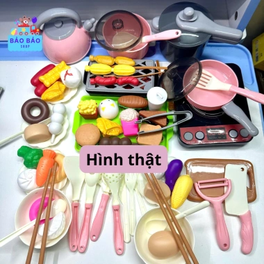 Mini Bộ Đồ Chơi Nhà Bếp 69 Chi Tiết, Bếp Pin Dùng Nước, Giá 149k Giảm Giá Đặc Biệt