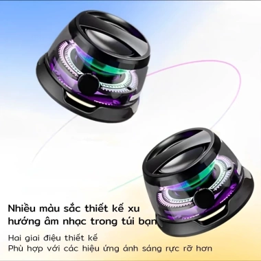 Mini Loa Bluetooth Siêu Trầm, Không Dây, LED, Âm Nhạc Ngoài Trời - 72.500 VND