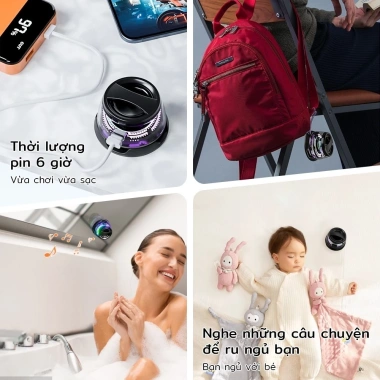 Mini Loa Bluetooth Siêu Trầm, Không Dây, LED, Âm Nhạc Ngoài Trời - 72.500 VND 6 Mini Loa Bluetooth Siêu Trầm, Không Dây, LED, Âm Nhạc Ngoài Trời - 72.500 VND 6