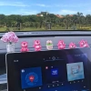 Mini Lotso Dâu Gấu mô phỏng bình trang trí xe hơi - hoa trung tâm tươi, phụ kiện ô tô 56.163 VND 2