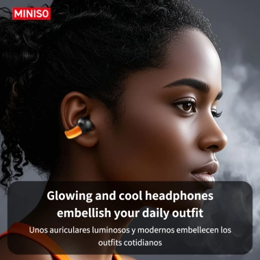 MINISO MS191 Tai nghe OWS Bluetooth 6.0 đèn LED giảm tiếng ồn micro HD không dây 2