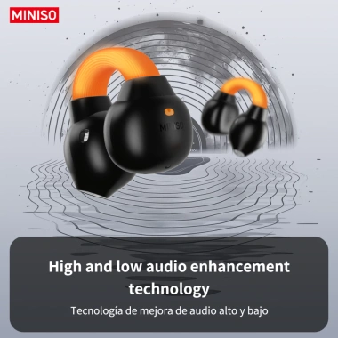 MINISO MS191 Tai nghe OWS Bluetooth 6.0 đèn LED giảm tiếng ồn micro HD không dây 4