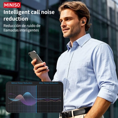 MINISO MS191 Tai nghe OWS Bluetooth 6.0 đèn LED giảm tiếng ồn micro HD không dây 6