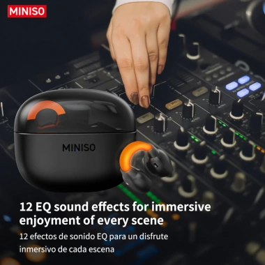 MINISO MS191 Tai nghe OWS Bluetooth 6.0 đèn LED giảm tiếng ồn micro HD không dây 7