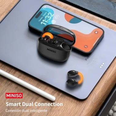 MINISO MS191 Tai nghe OWS Bluetooth 6.0 đèn LED giảm tiếng ồn micro HD không dây 8