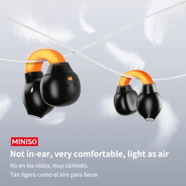 MINISO MS191 Tai nghe OWS Bluetooth 6.0 đèn LED giảm tiếng ồn micro HD không dây 9