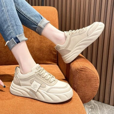 MISSY Giày Thể Thao Nữ Da PU Cá Tính Đế Bánh Mỳ Cao 4p - Giá Ưu Đãi 278.999đ 7
