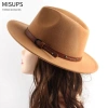 MISUPS Fedora Nỉ Vành Rộng Mềm Panama Thanh Lịch Khóa Thắt Lưng Jazz Nam Nữ 81.108 VND