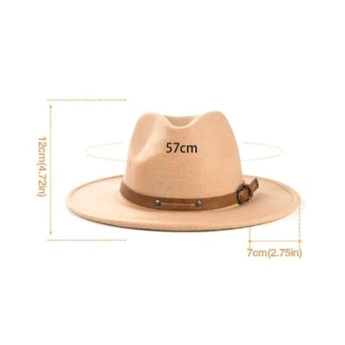 MISUPS Fedora Nỉ Vành Rộng Mềm Panama Thanh Lịch Khóa Thắt Lưng Jazz Nam Nữ 81.108 VND 2