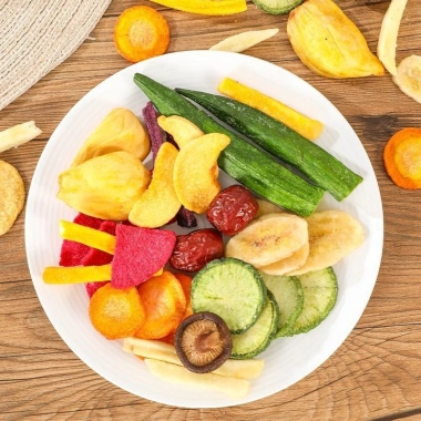Mix 12 loại trái cây, rau củ sấy giòn - Đồ ăn vặt giàu chất xơ, nội địa Trung, giảm 21%
